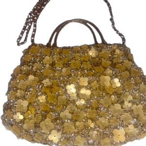 Gold Sequin Crossbody Bag